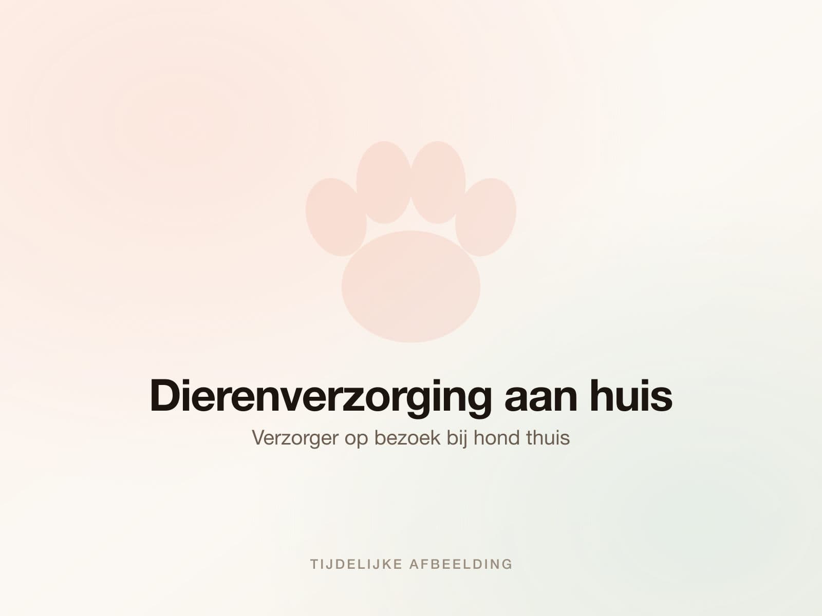 Dierenverzorging aan huis — Verzorger op bezoek bij hond thuis