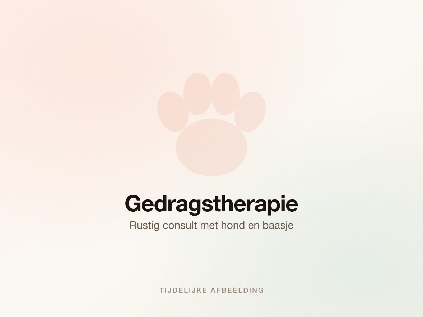 Gedragstherapie — Rustig consult met hond en baasje