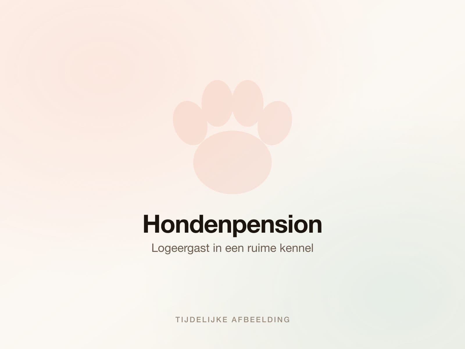 Hondenpension — Logeergast in een ruime kennel