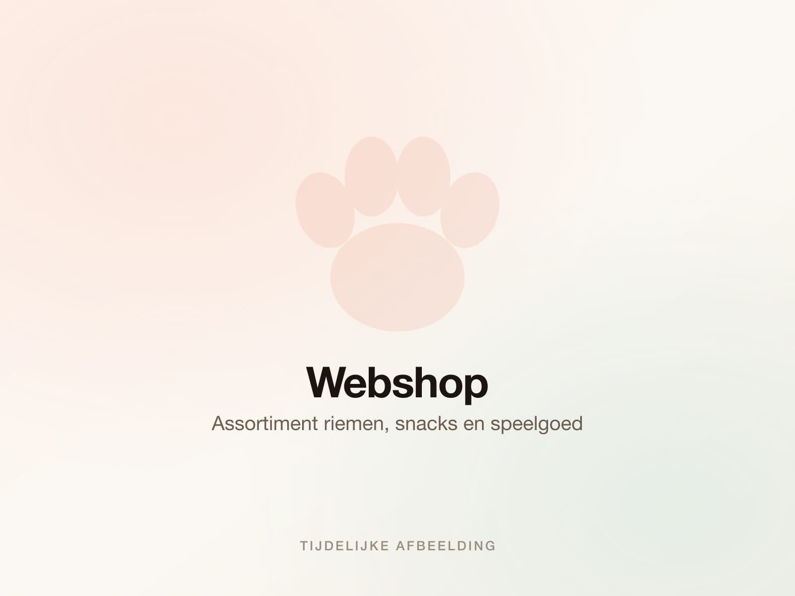 Webshop — Assortiment riemen, snacks en speelgoed